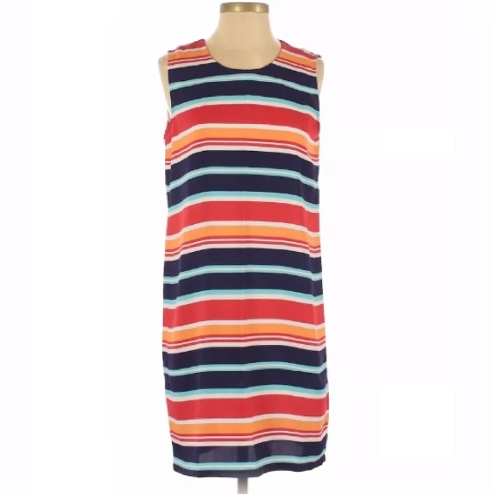 Cynthia Rowley Striped Sleeveless Shift Dress SZ 4